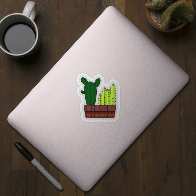 Cute Cactus Design #10: 4 Cactus Groupies by DreamCactus